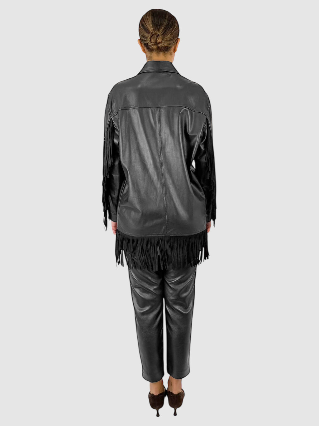 Leather Fringed Jacket
