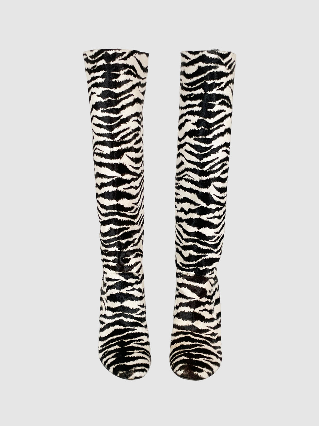 Lanvin Calf Hair Animal Print Boots - Size 39