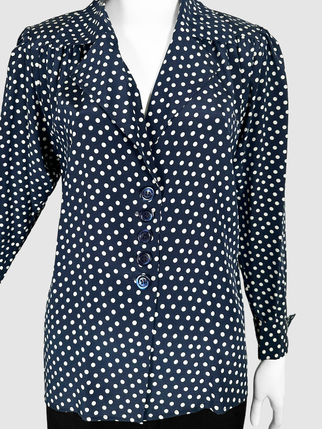 Polka Dotted Button Down Top - Size 38