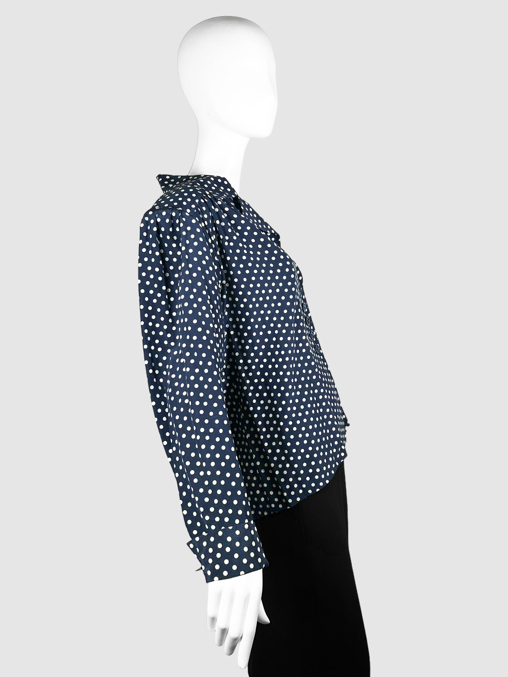 Polka Dotted Button Down Top - Size 38