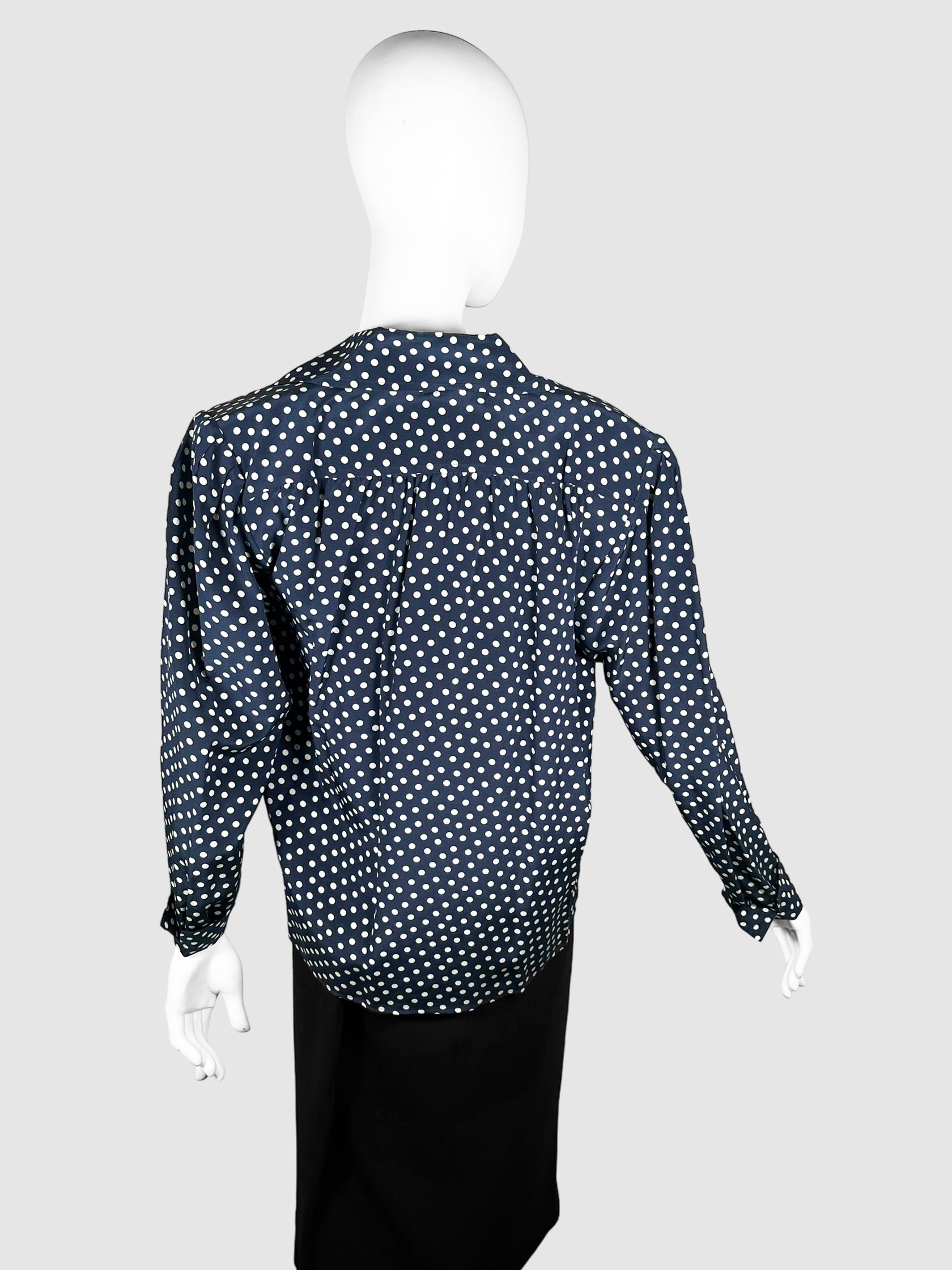 Polka Dotted Button Down Top - Size 38