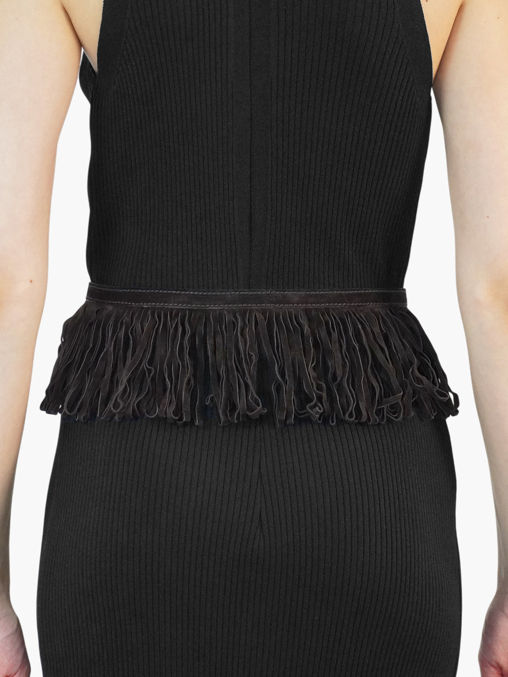 Suede Fringed Belt