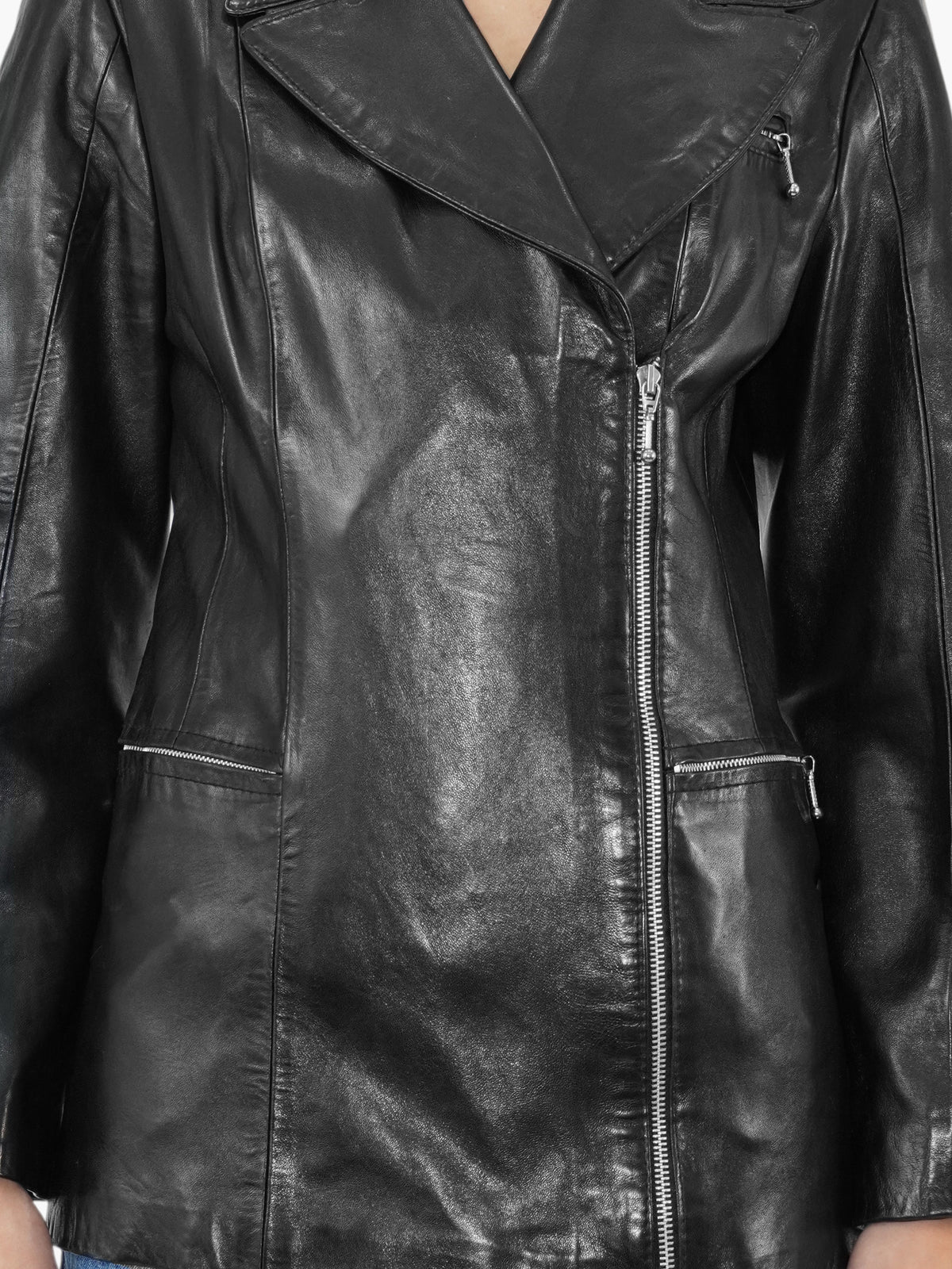 Leather Zip-Up Jacket