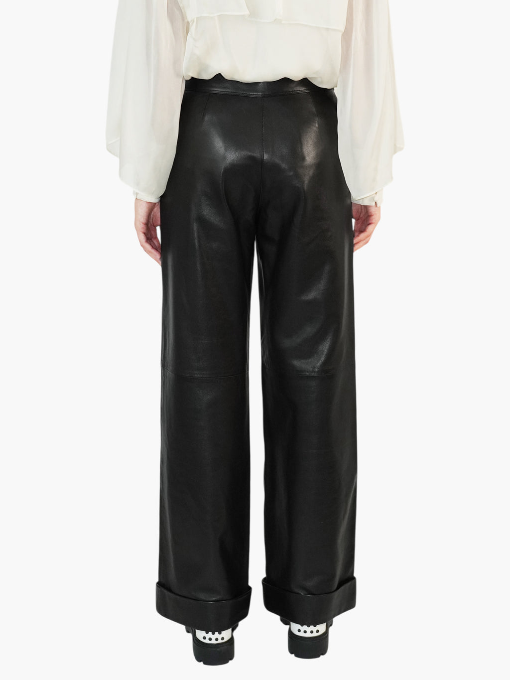 Leather Wide Leg Pants
