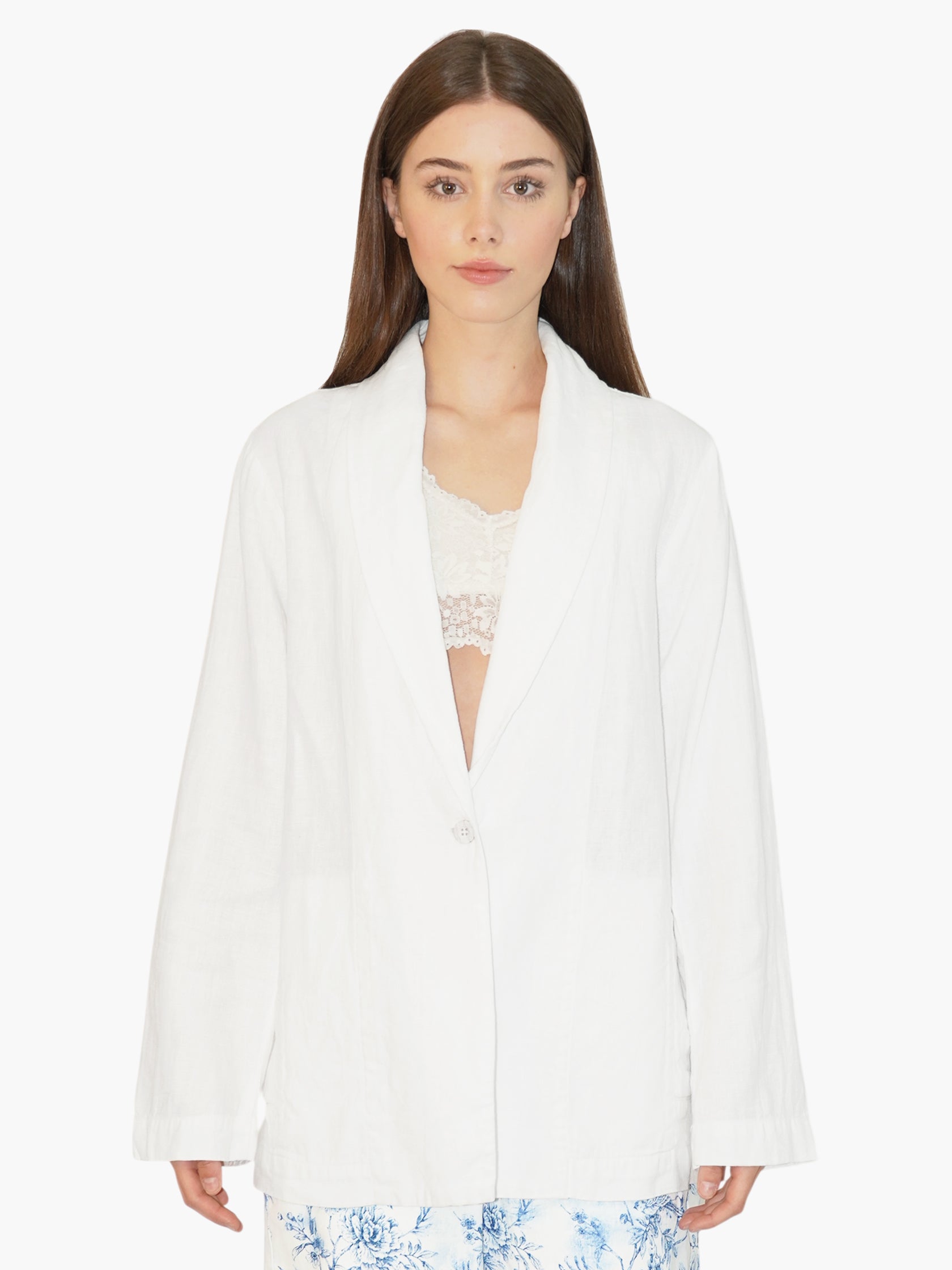 Oversized Linen Blazer