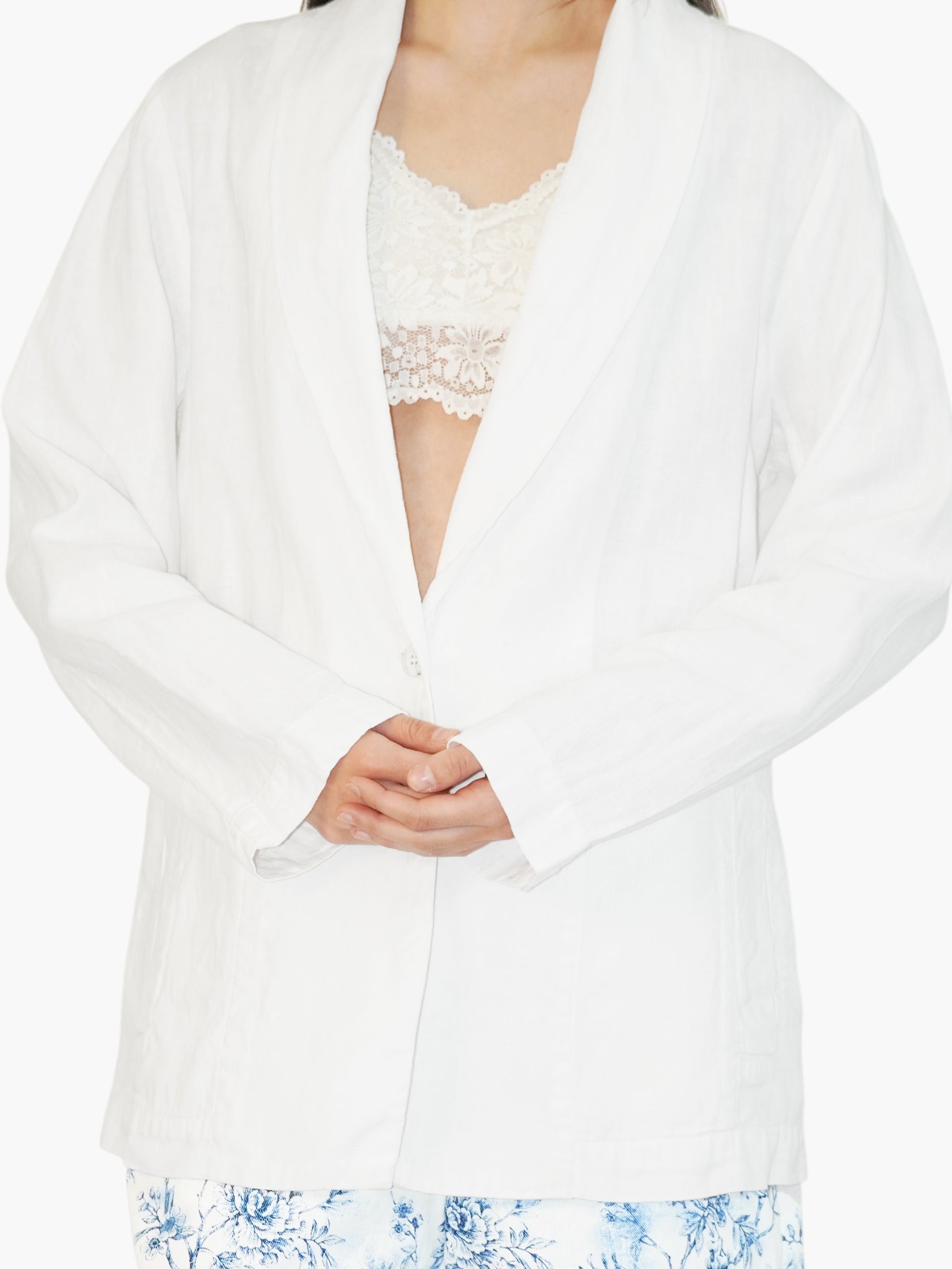 Oversized Linen Blazer