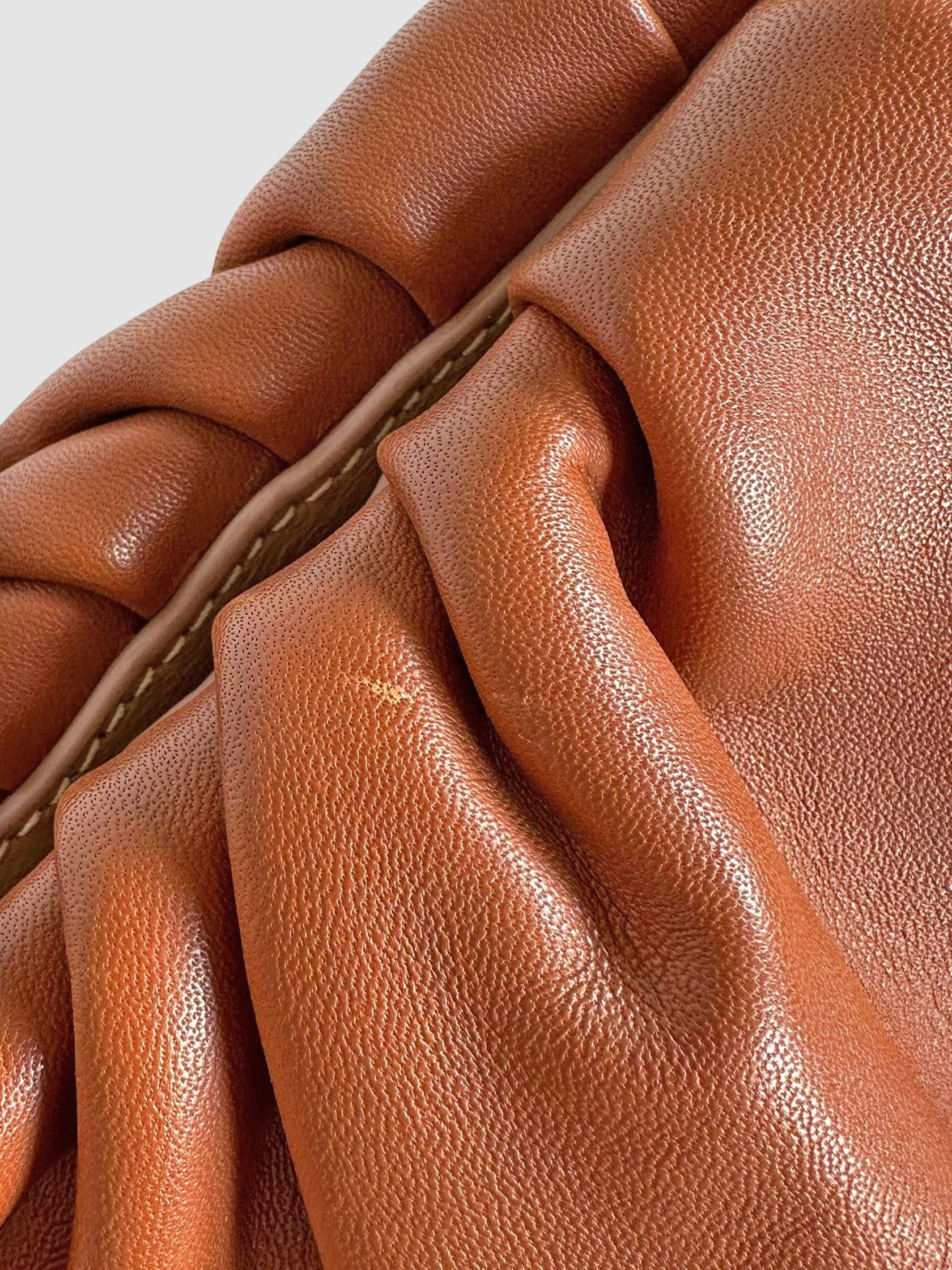 Pleated Leather Clutch