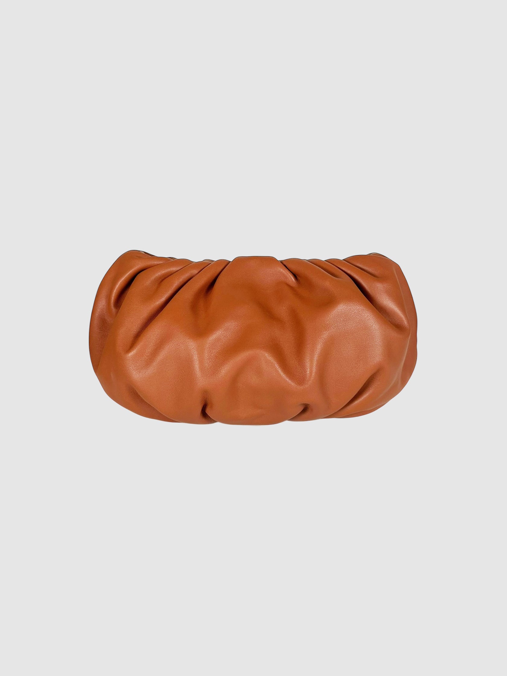 Pleated Leather Clutch