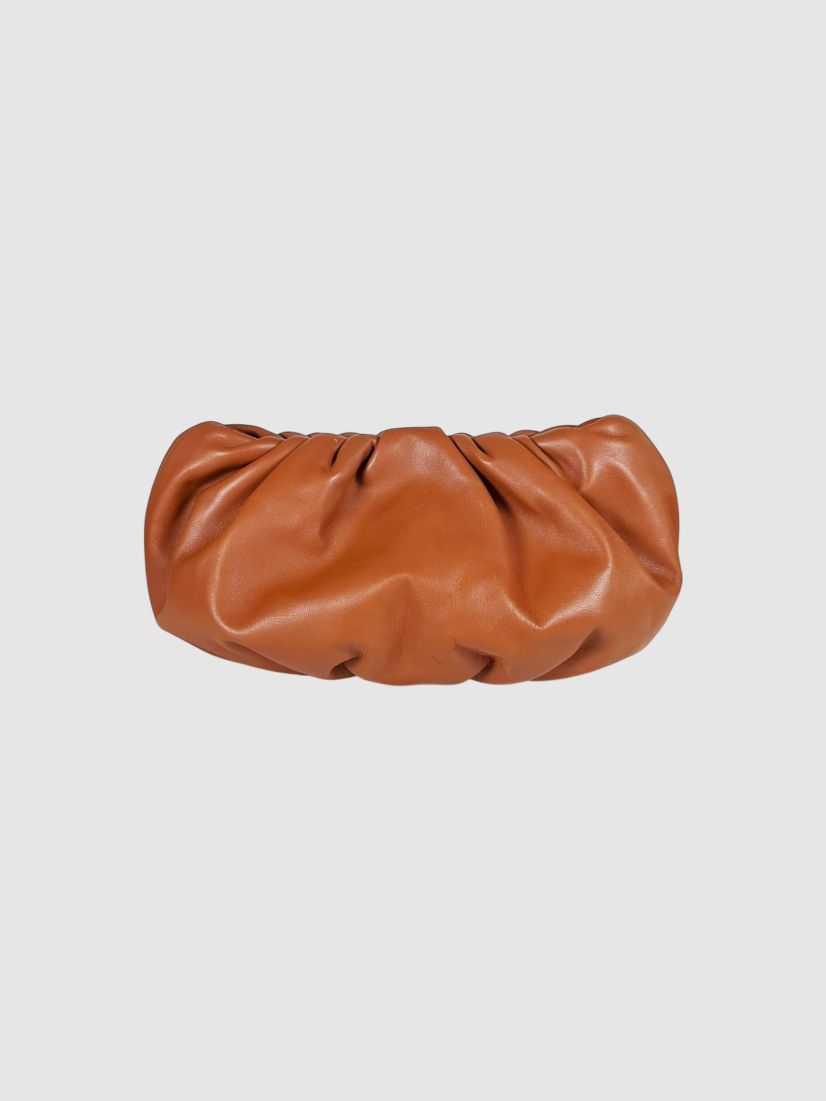 Pleated Leather Clutch