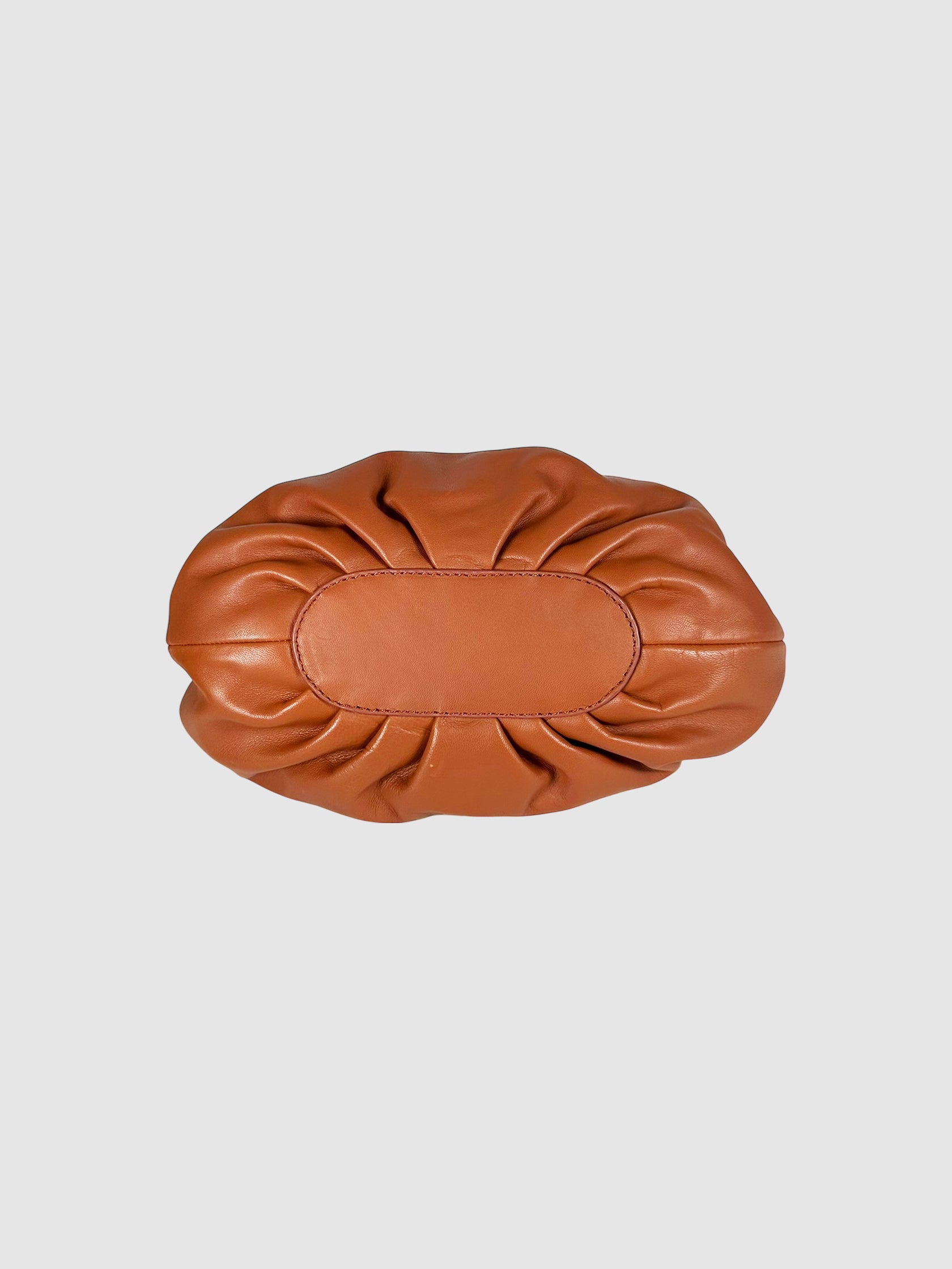 Pleated Leather Clutch