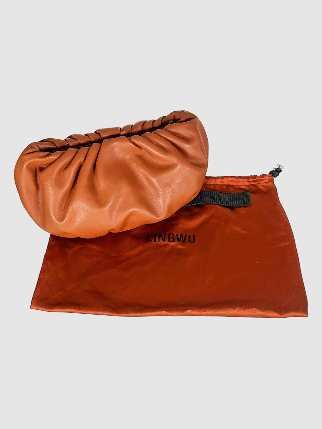 Pleated Leather Clutch