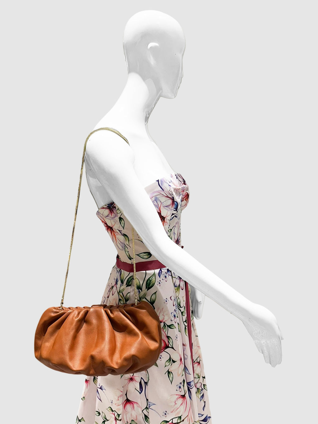 Pleated Leather Clutch