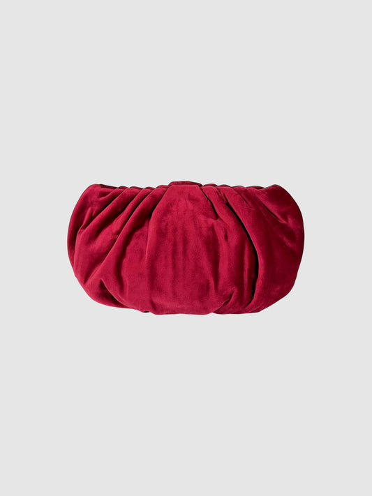 Velvet Pleated Clutch