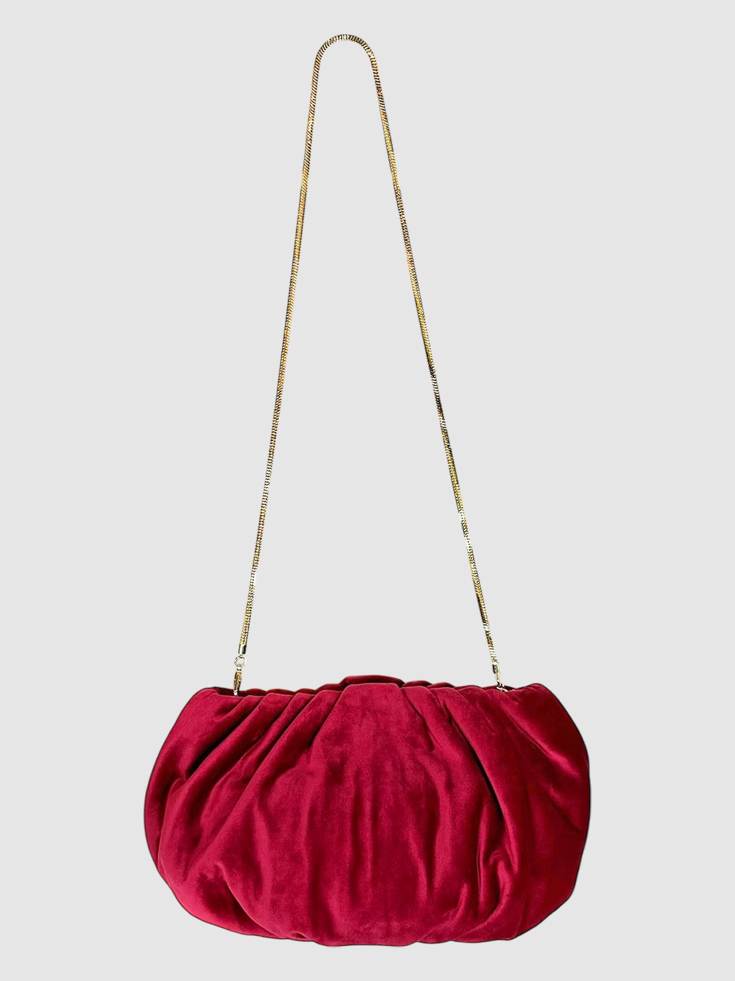 Velvet Pleated Clutch