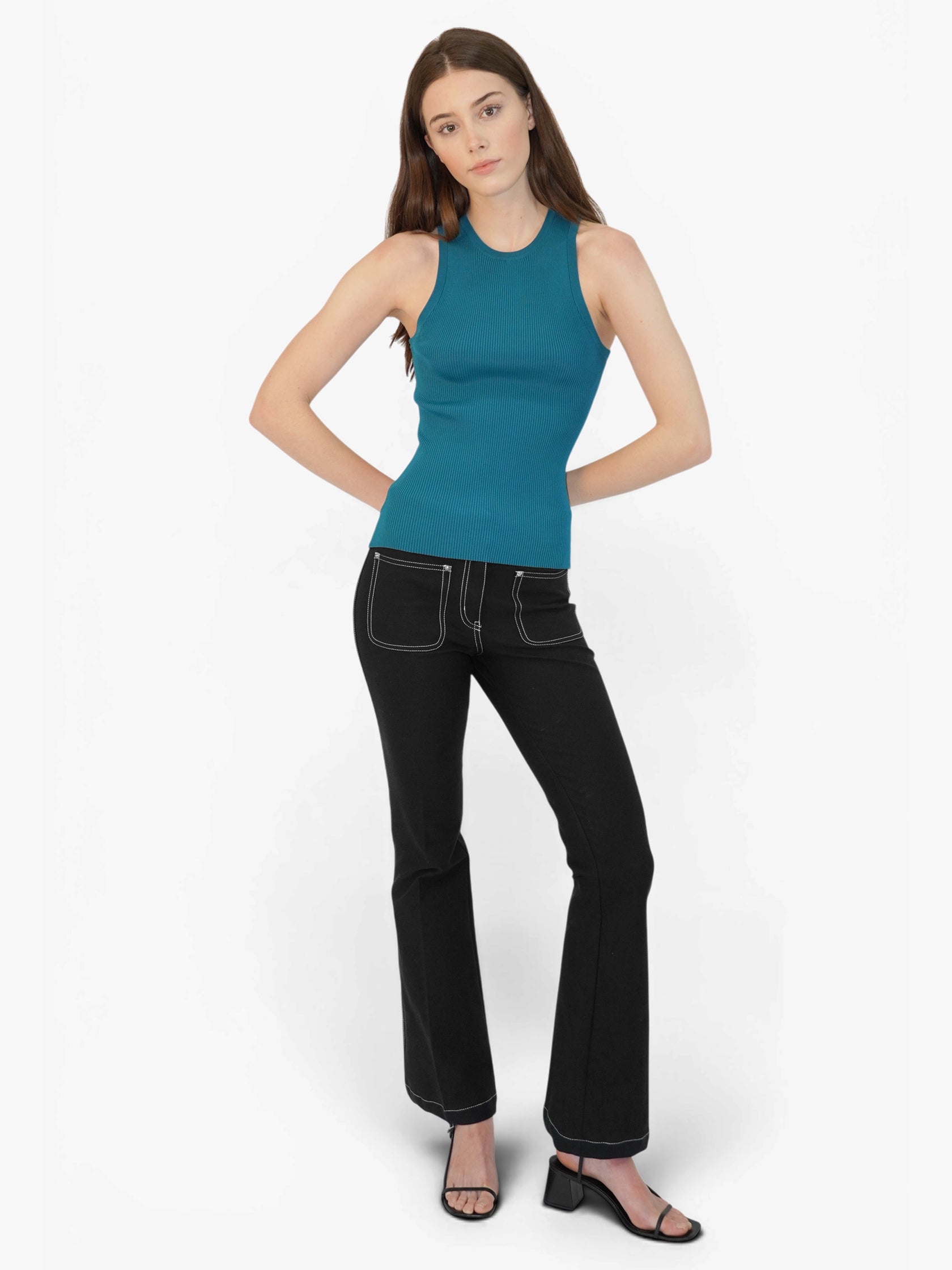 Ribbed Sleeveless Top