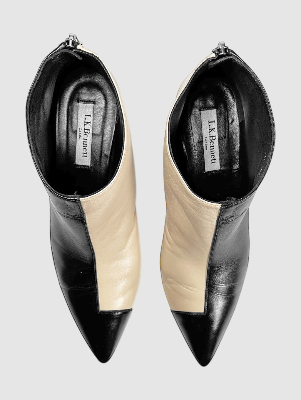 Colourblock Heeled Booties - Size 39