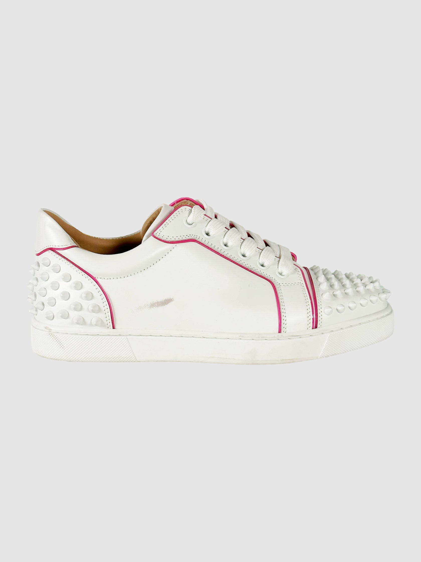 Leather Studded Accents Sneakers - Size 39