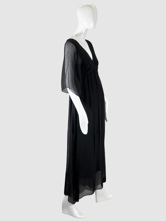 Vincent Croce Sheer V-Neck Dress - Size S