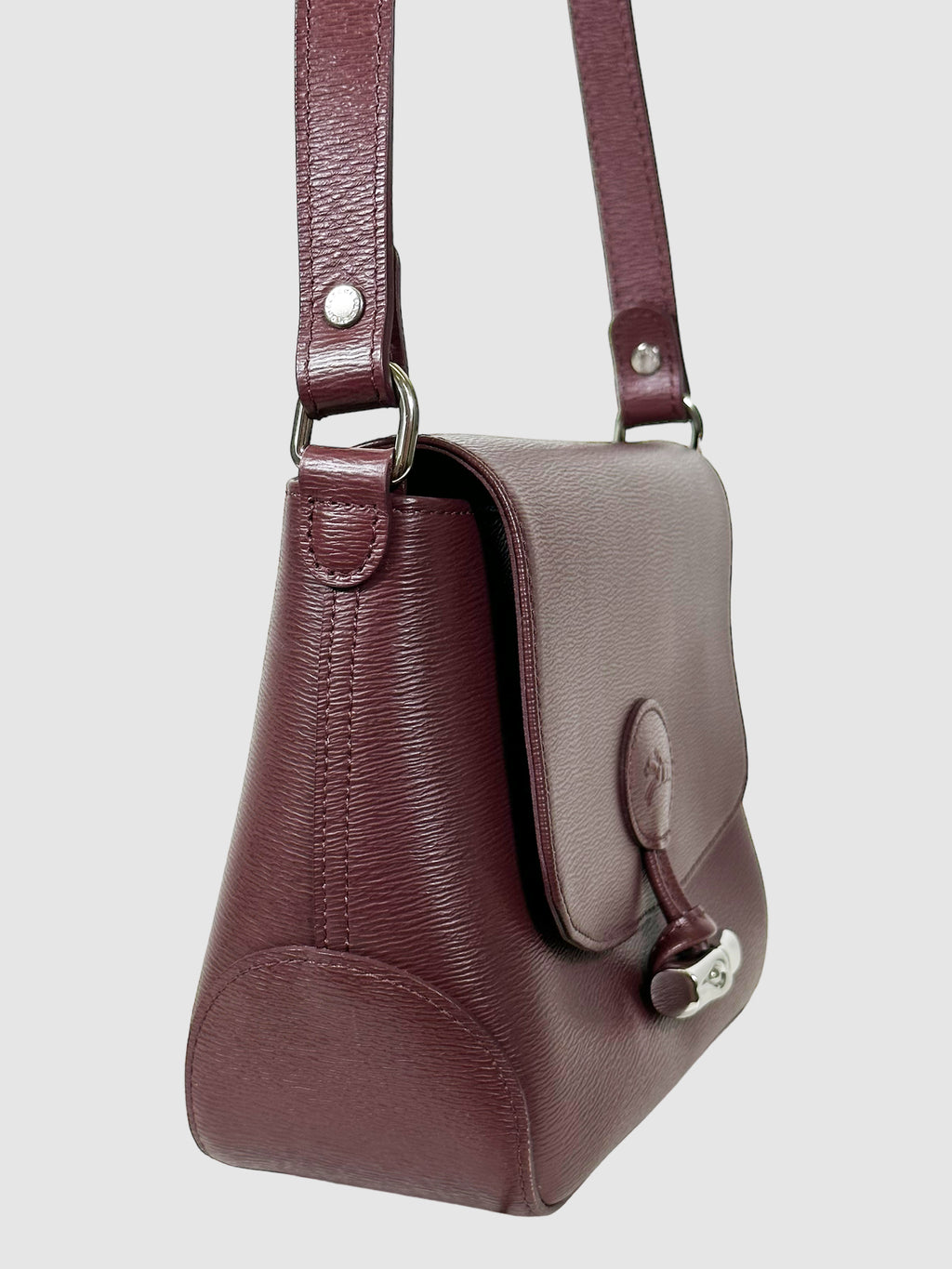 Longchamp Embossed Leather Crossbody Bag