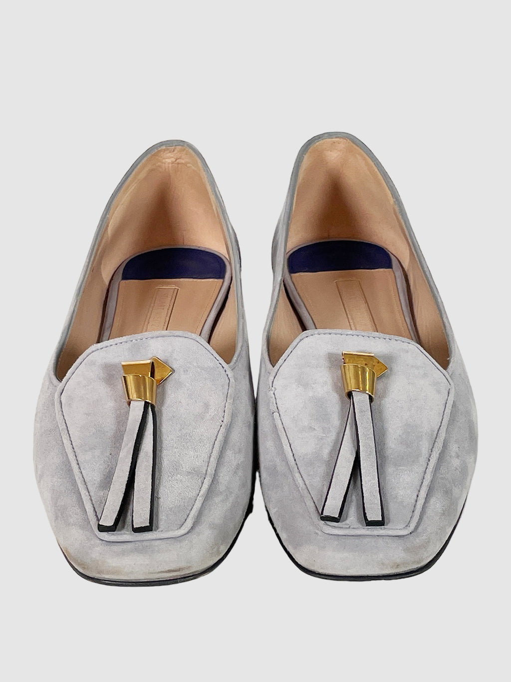 Stuart Weitzman Suede Tassel Accents Loafers - Size 8