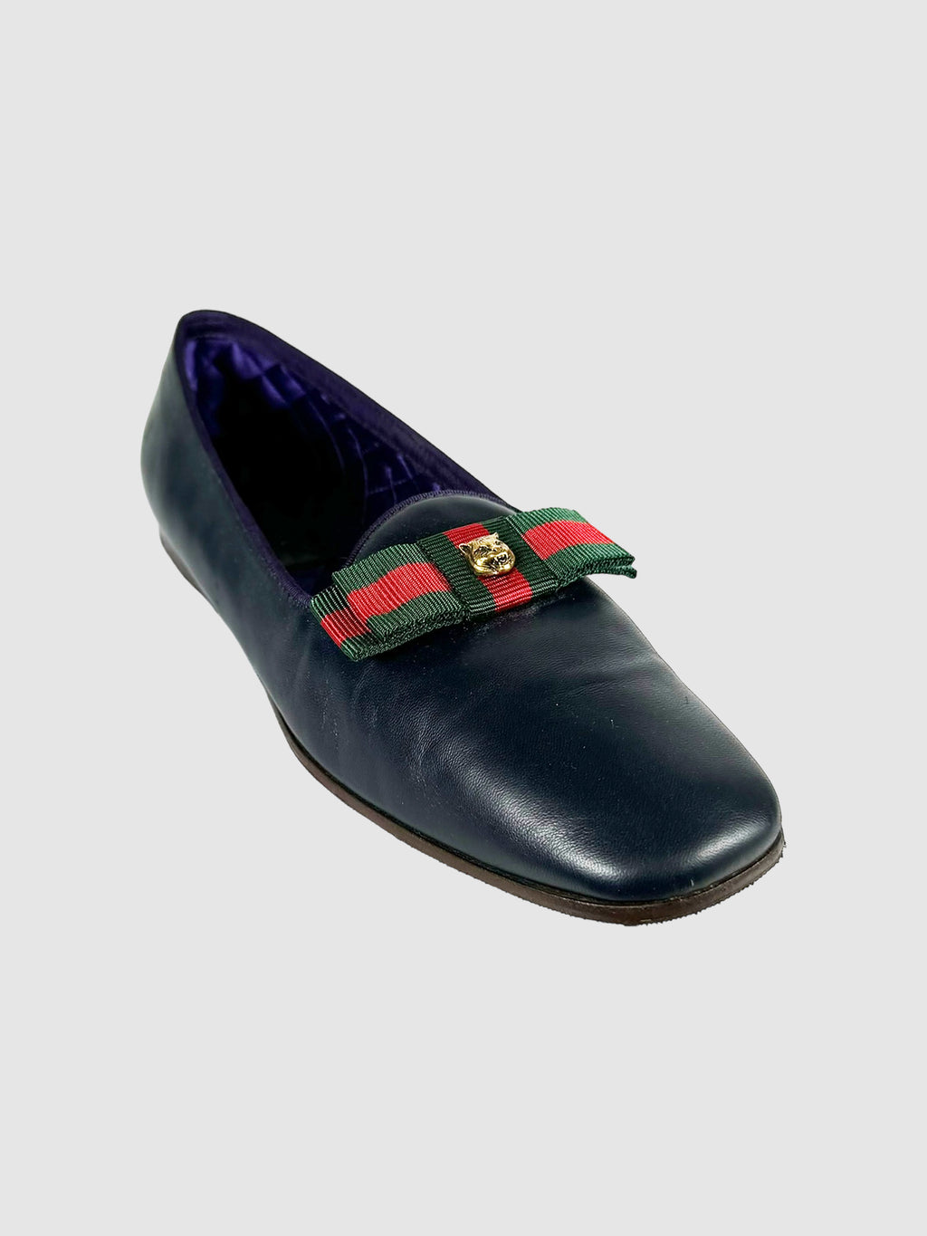 Leather Square Toe Loafers - Size 39