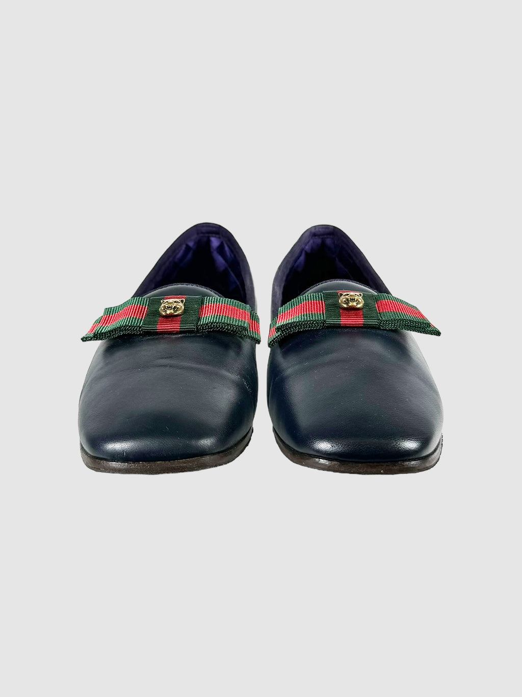 Leather Square Toe Loafers - Size 39