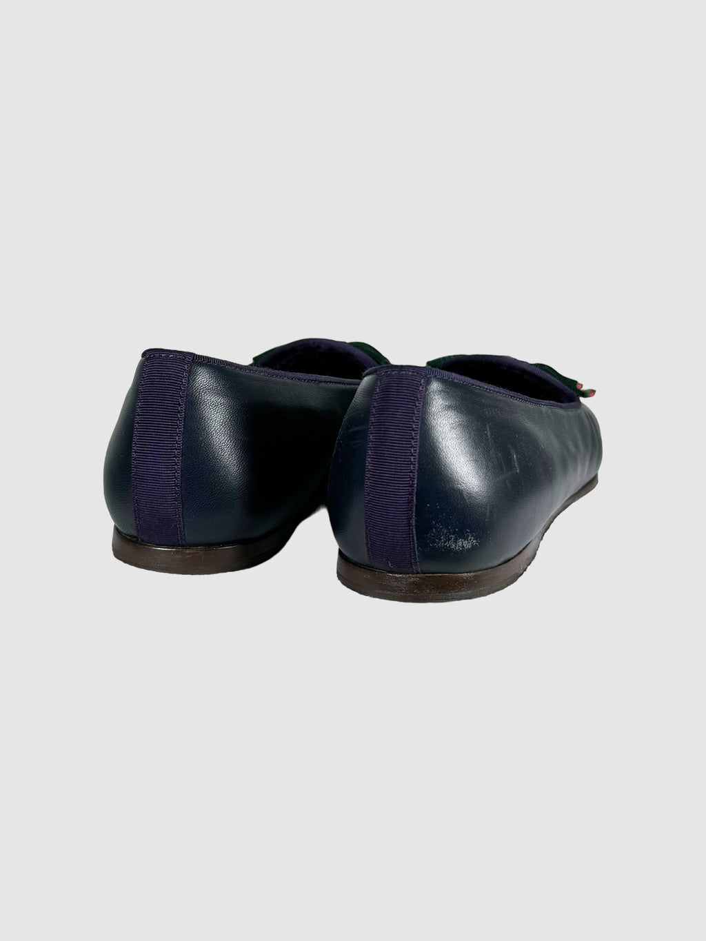 Leather Square Toe Loafers - Size 39