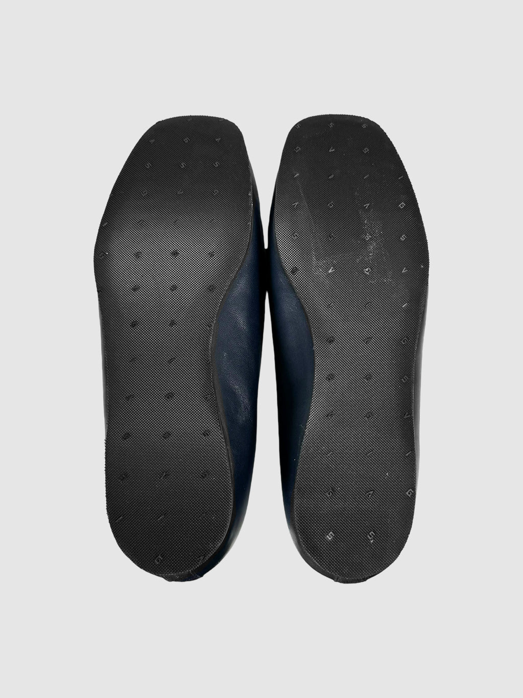 Leather Square Toe Loafers - Size 39