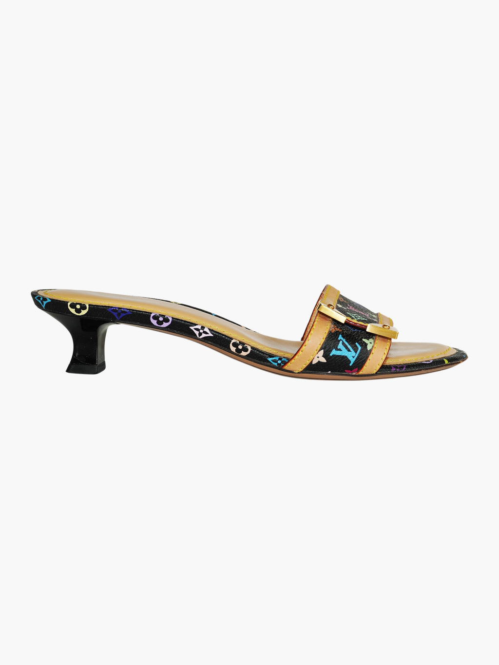 Monogram Kitten Heels