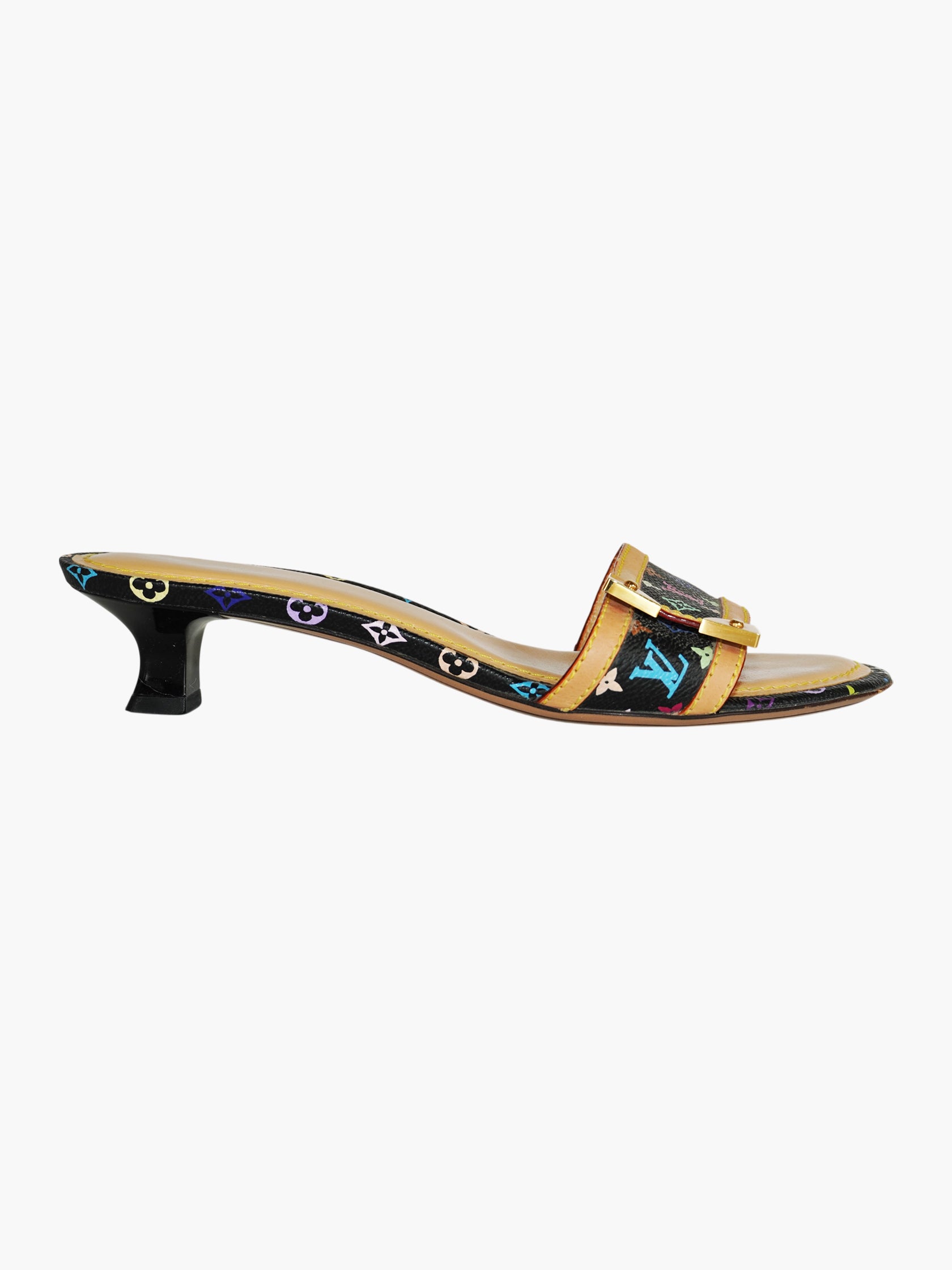 Monogram Kitten Heels