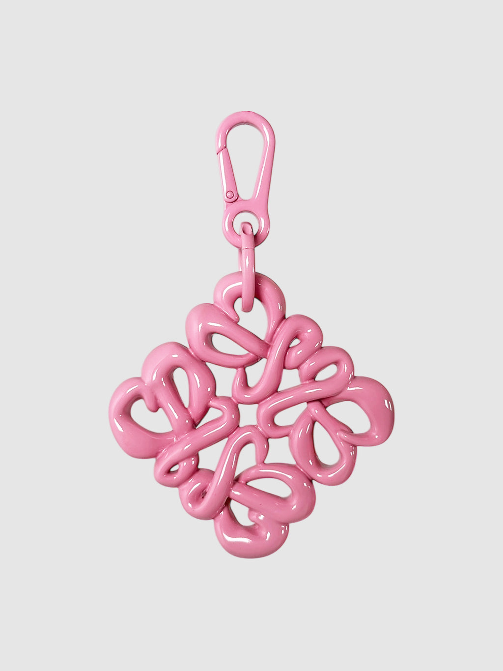 Loewe Pink Varnished Metal Inflated Anagram Bag Charm Keychain Accessories Luxury Designer Resale Consignment Toronto Secondhand VSP