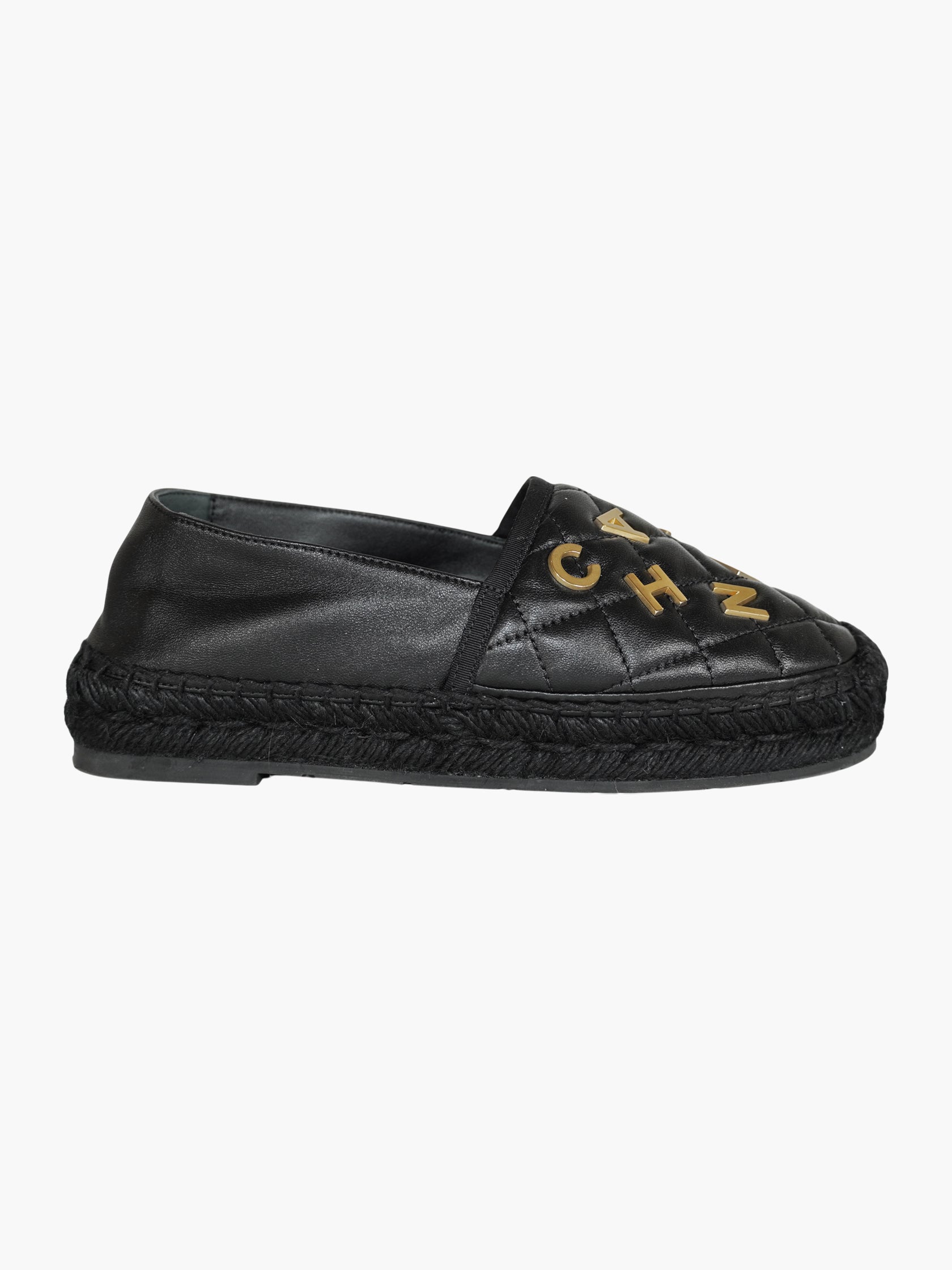 Quilted Leather Espadrilles