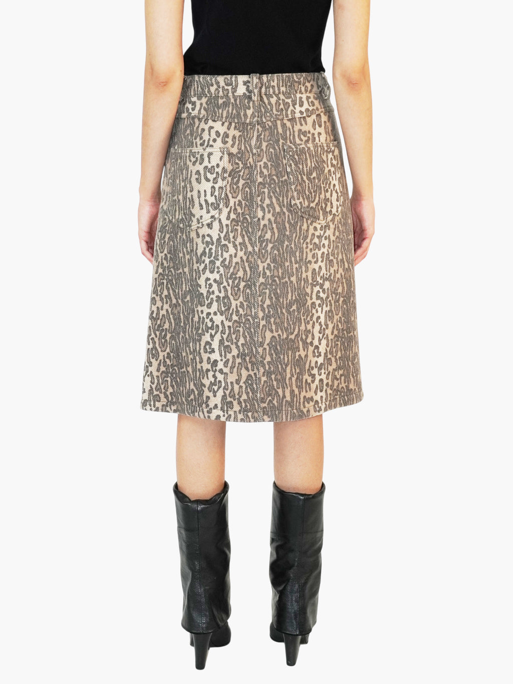 Wool Leopard Skirt