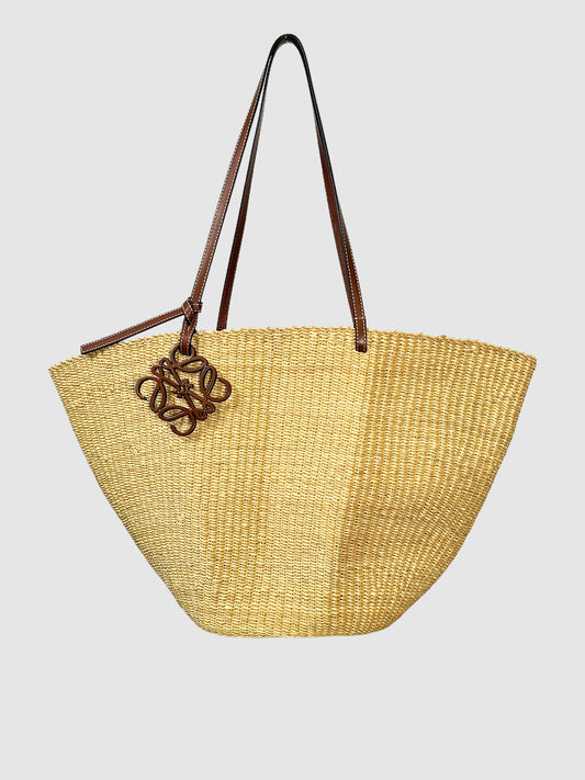 Loewe 2021 Shell Basket Bag woven tote secondhand designer resale consignment