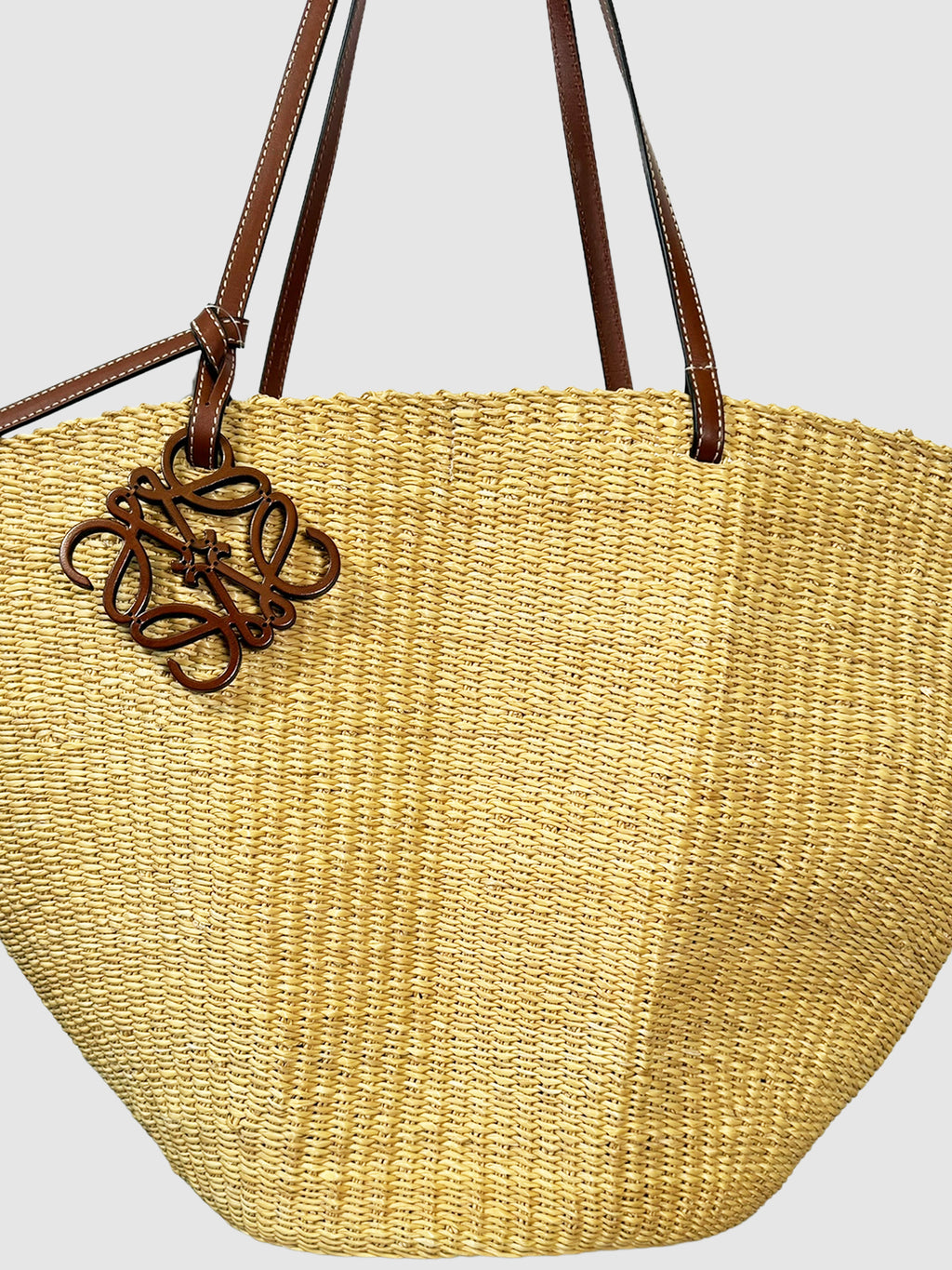 Loewe 2021 Shell Basket Bag woven tote secondhand designer resale consignment