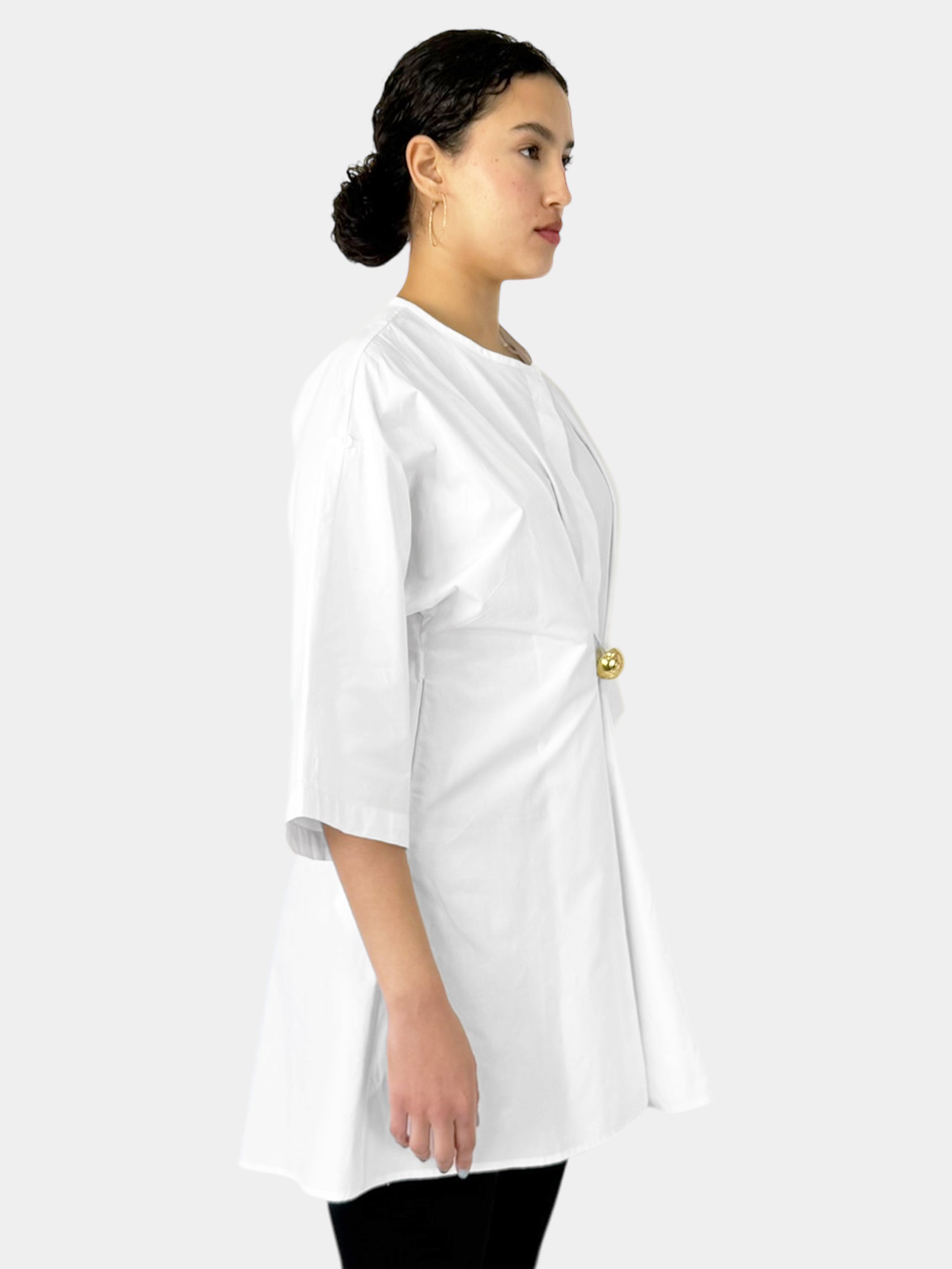 Pebble Gathered Mini Dress - Size L