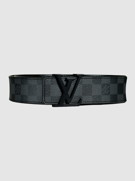 Damier Graphite Pattern Leather Belt - Size 48