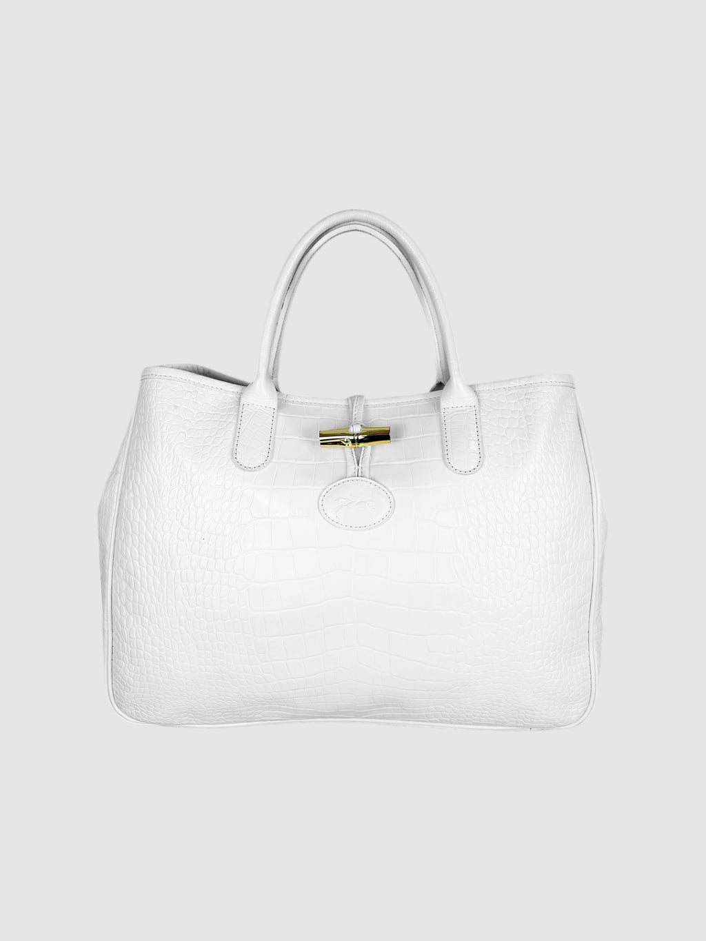 Croc-Embossed Roseau Bag
