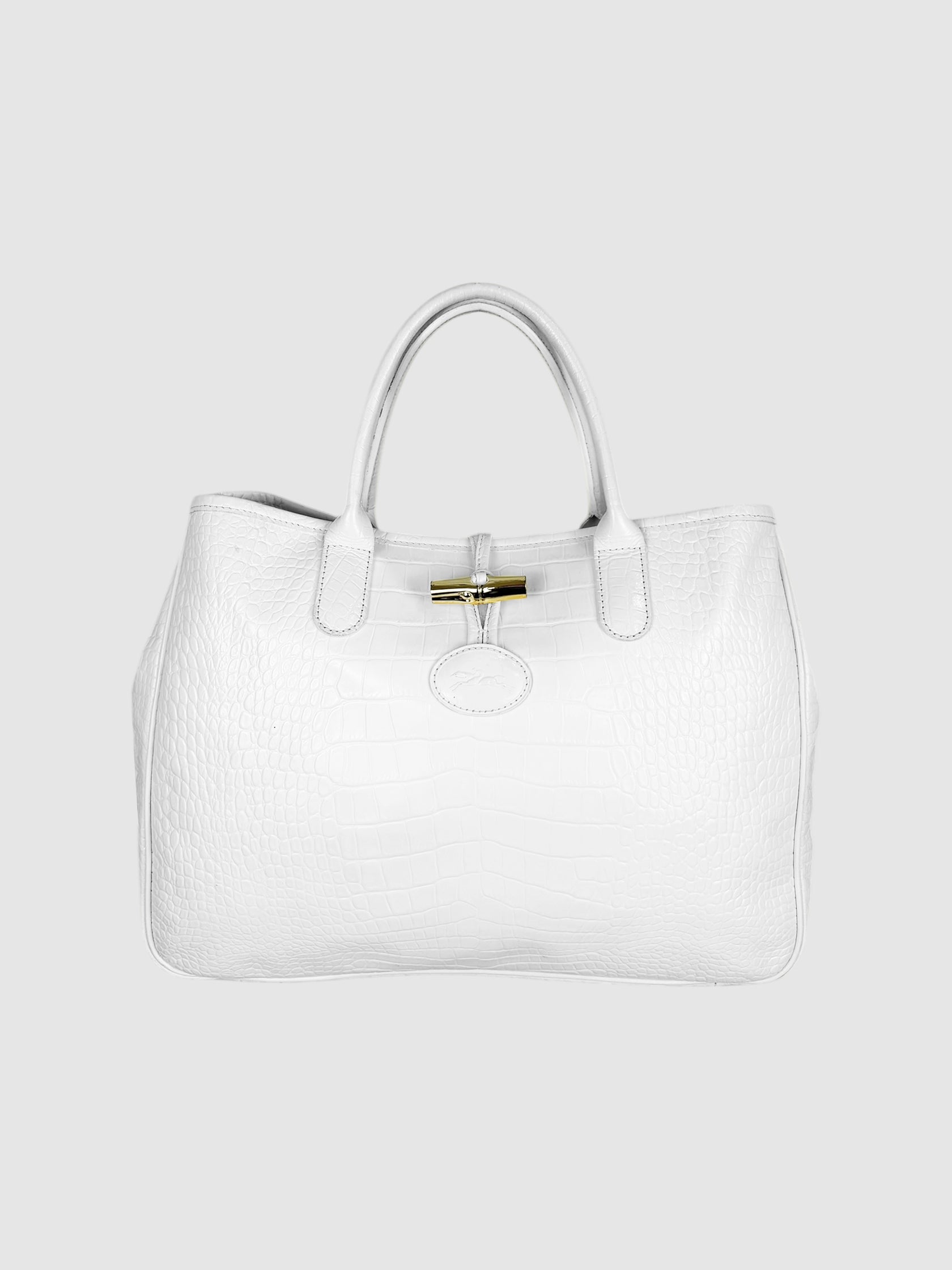 Croc-Embossed Roseau Bag