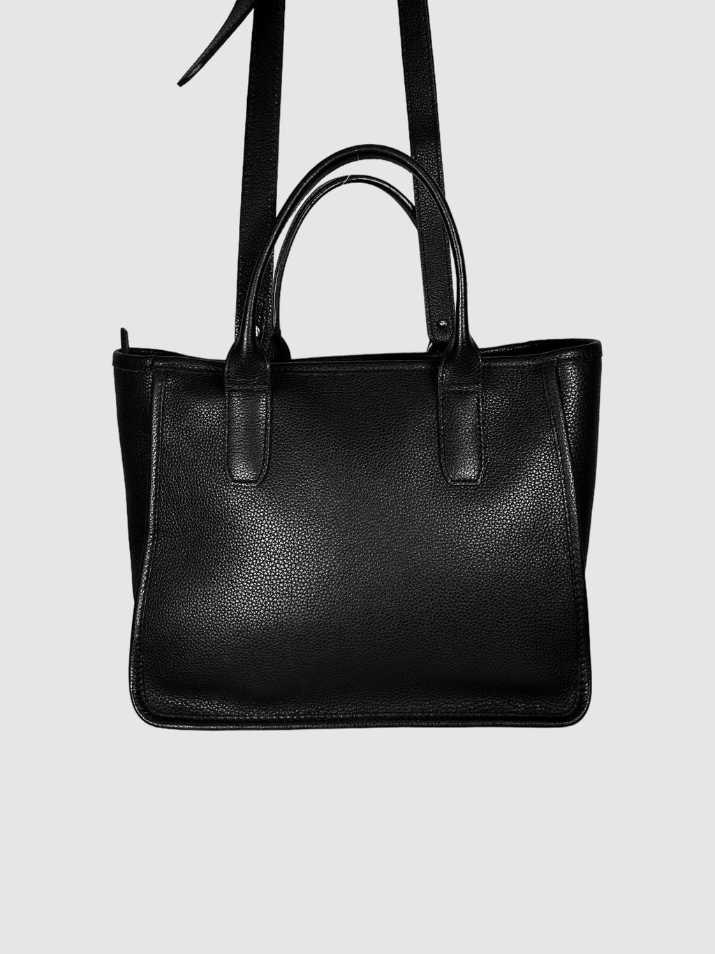 Longchamp Black Leather Le Foulonné Tote Bag Consignment Secondhand Designer Luxury Resale Toronto Trendy