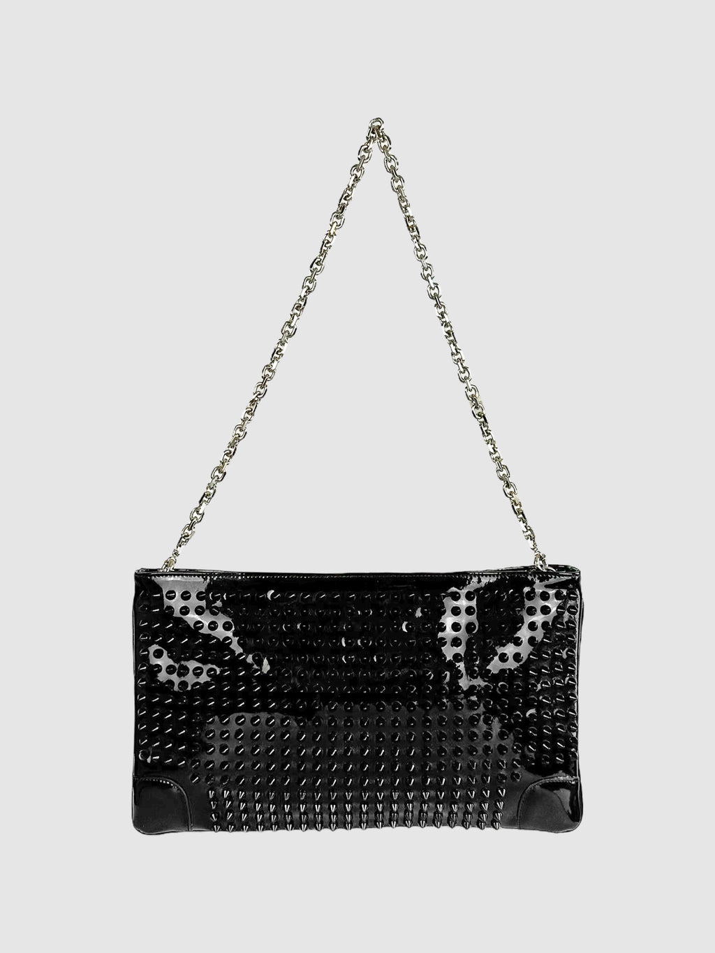 Loubiposh Spiked Chain Strap Clutch
