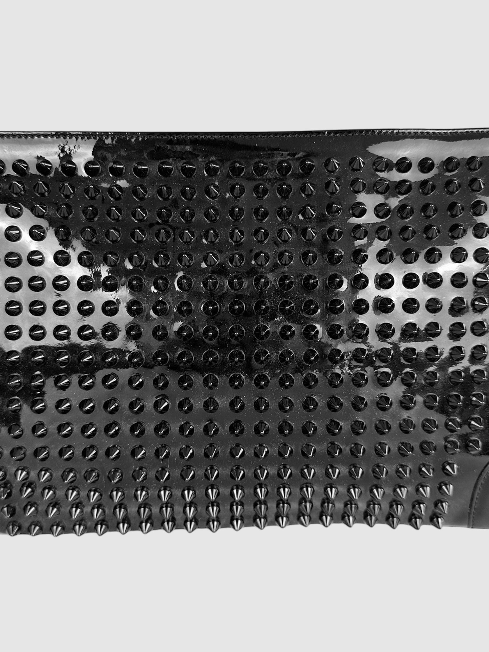 Loubiposh Spiked Chain Strap Clutch