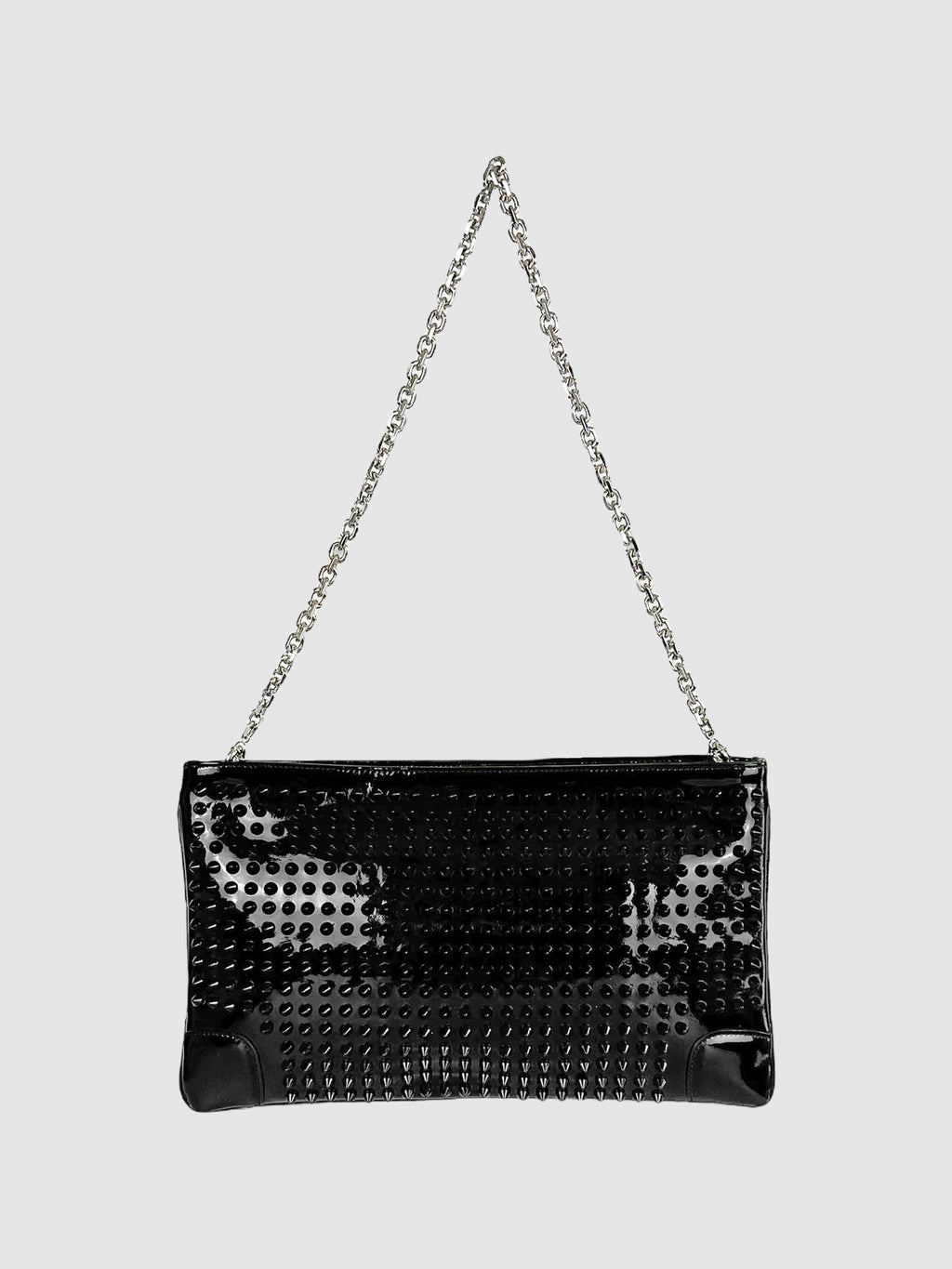 Loubiposh Spiked Chain Strap Clutch