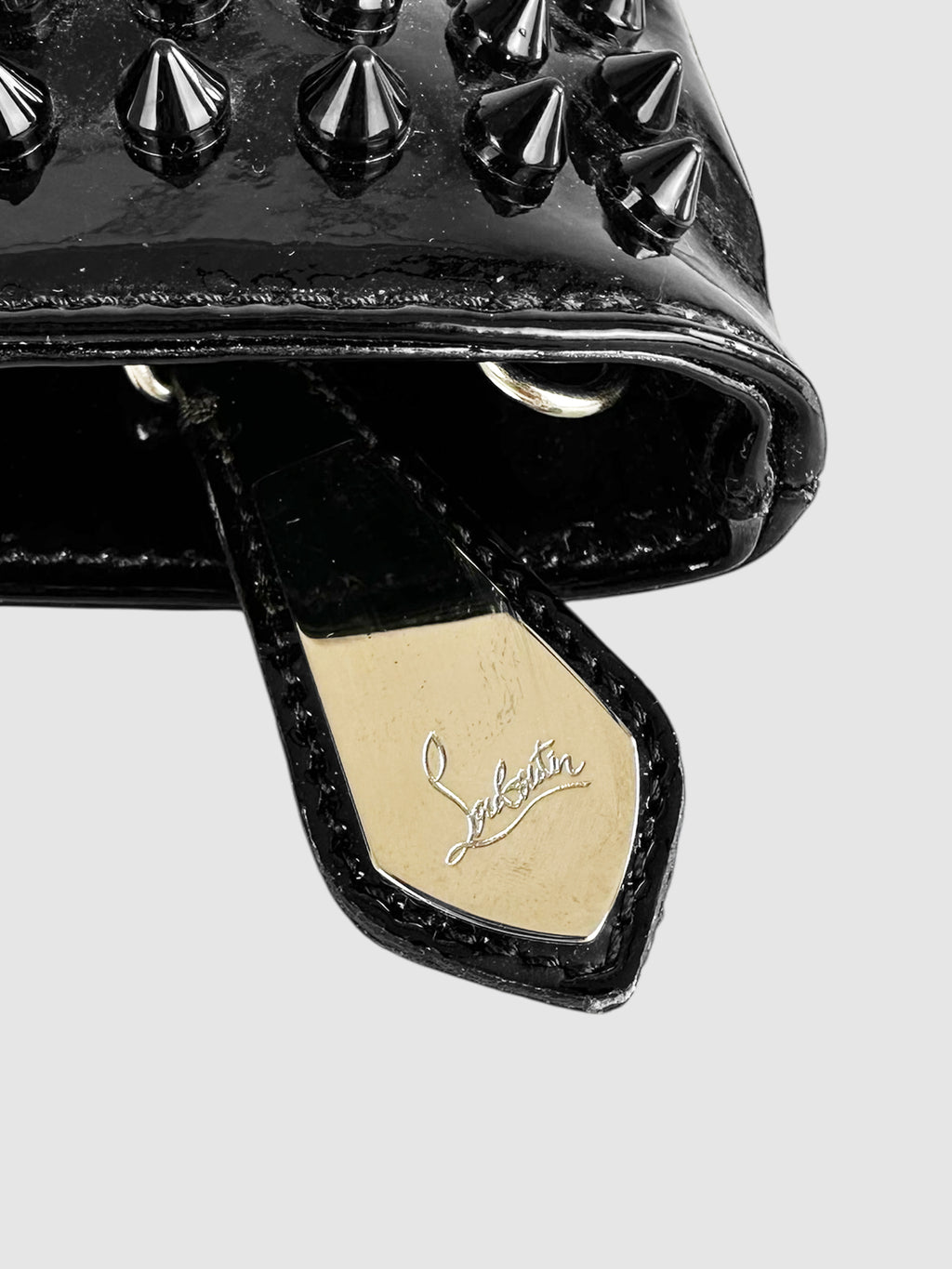 Loubiposh Spiked Chain Strap Clutch