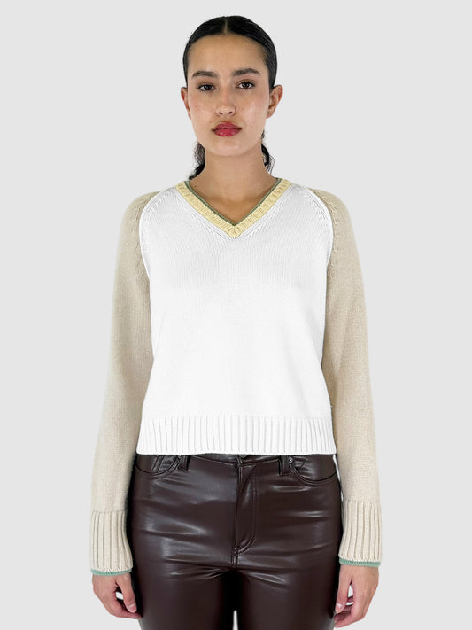 Cashmere V-Neck Sweater - Size 36