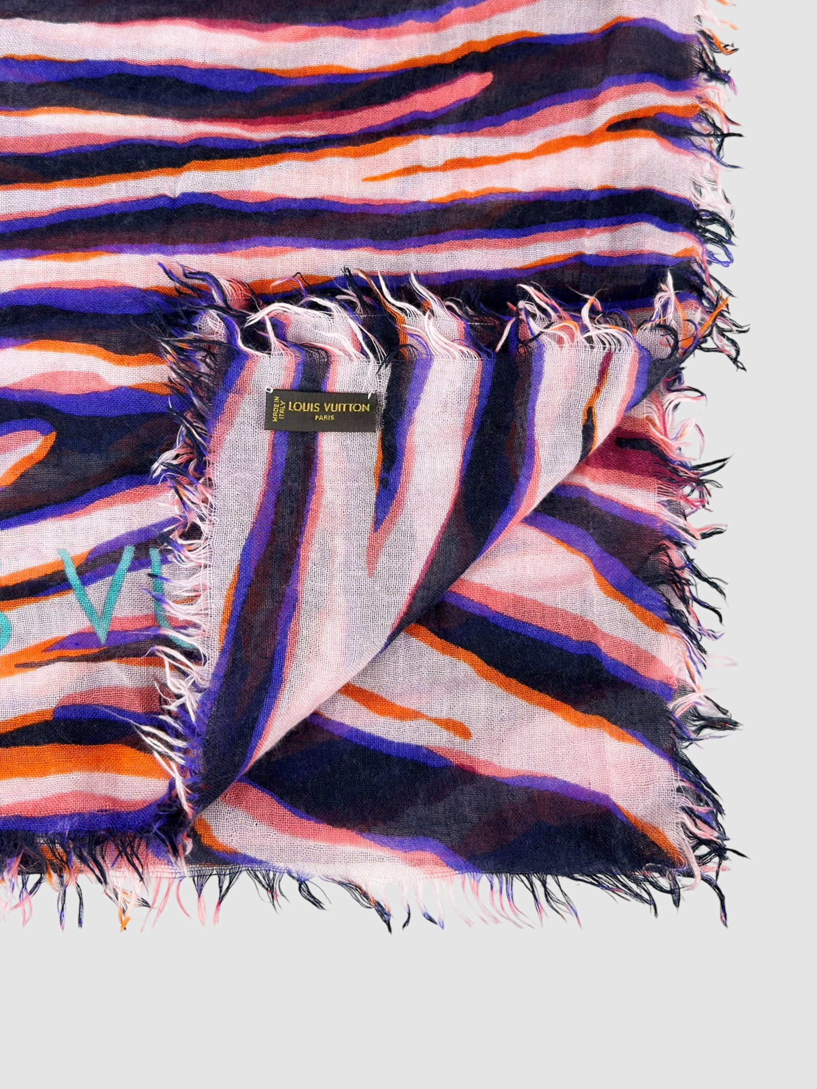 Cashmere Zebra Print Scarf