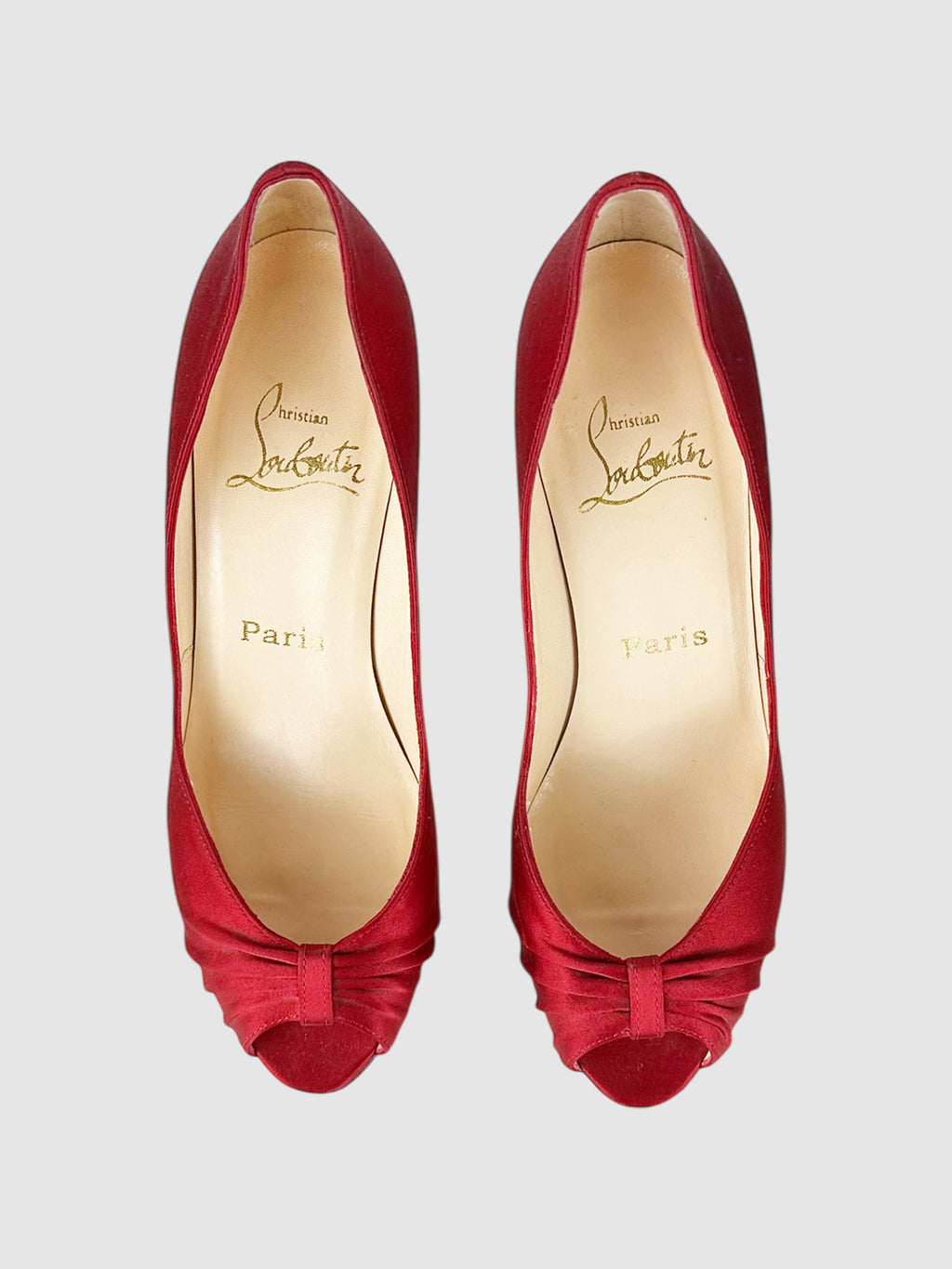 Satin Ruched Pumps
