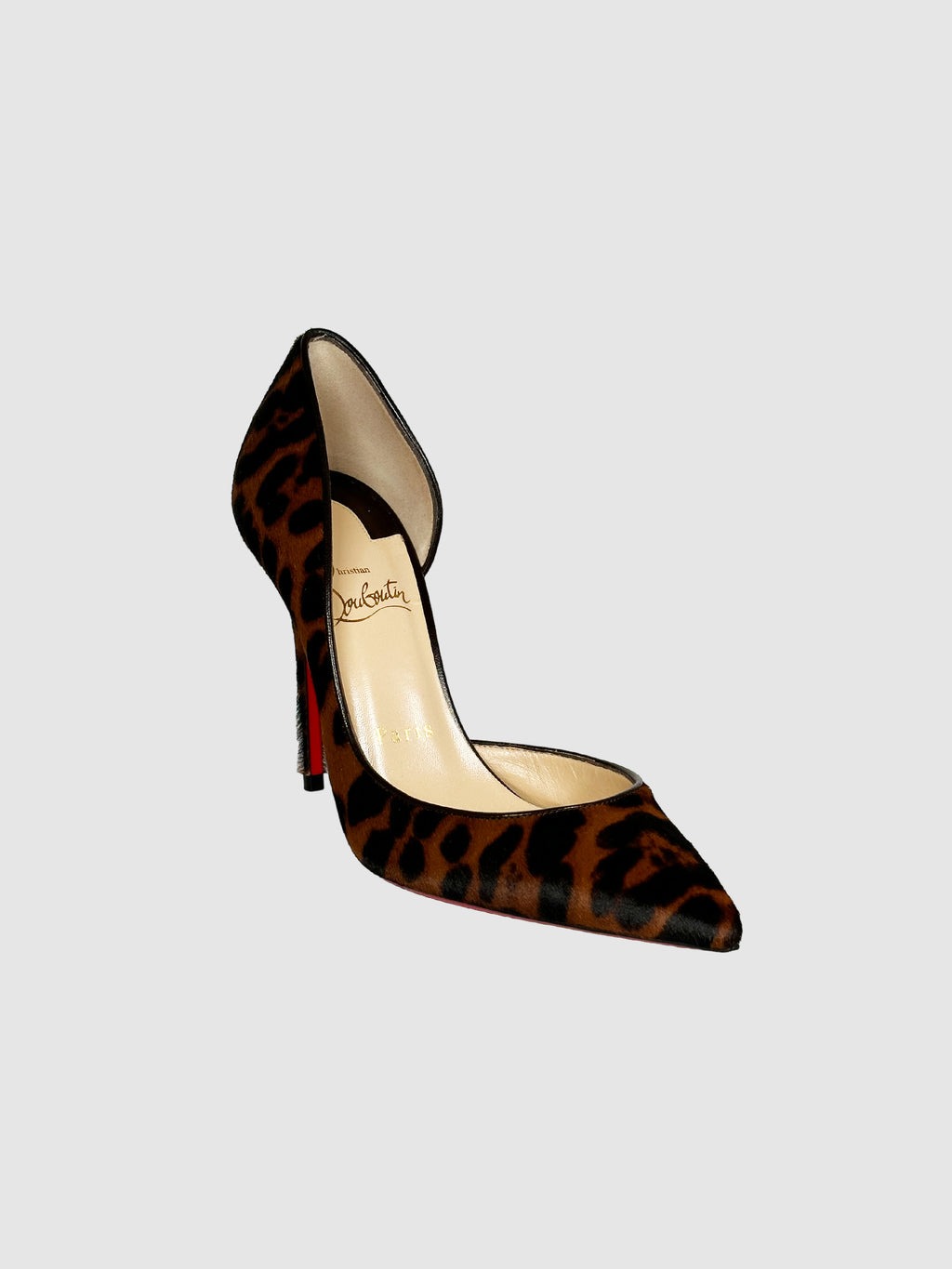 Christian Louboutin Pony Hair Leopard Print Pumps - Size 36