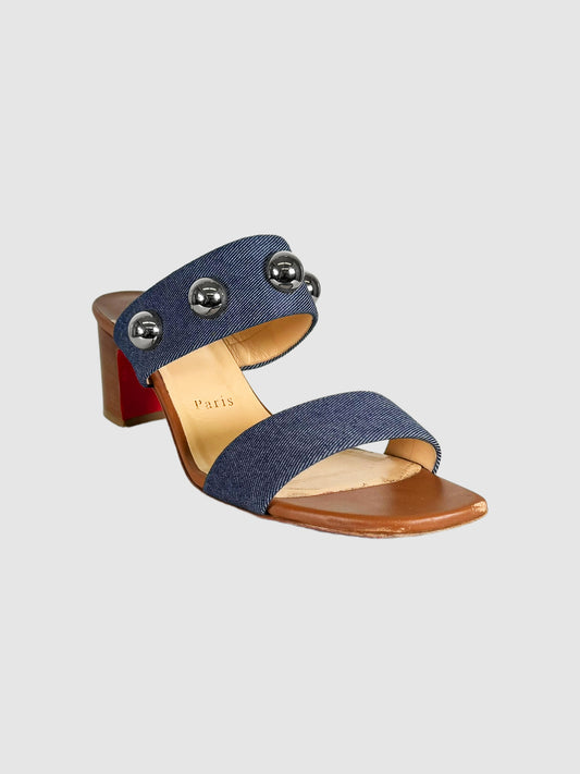 Denim 'Simple Bille' Heeled Sandals - Size 39