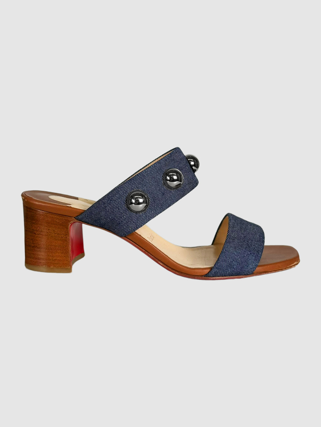 Denim 'Simple Bille' Heeled Sandals - Size 39